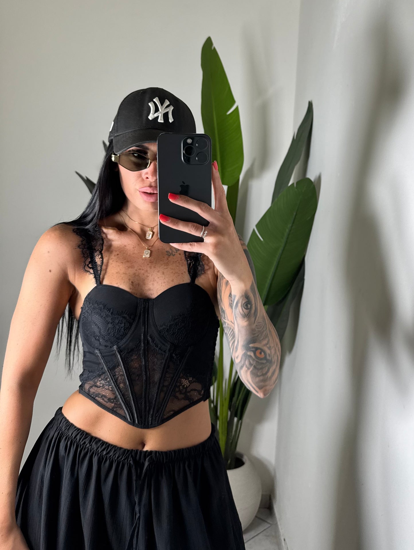 Corpetto black in pizzo✨