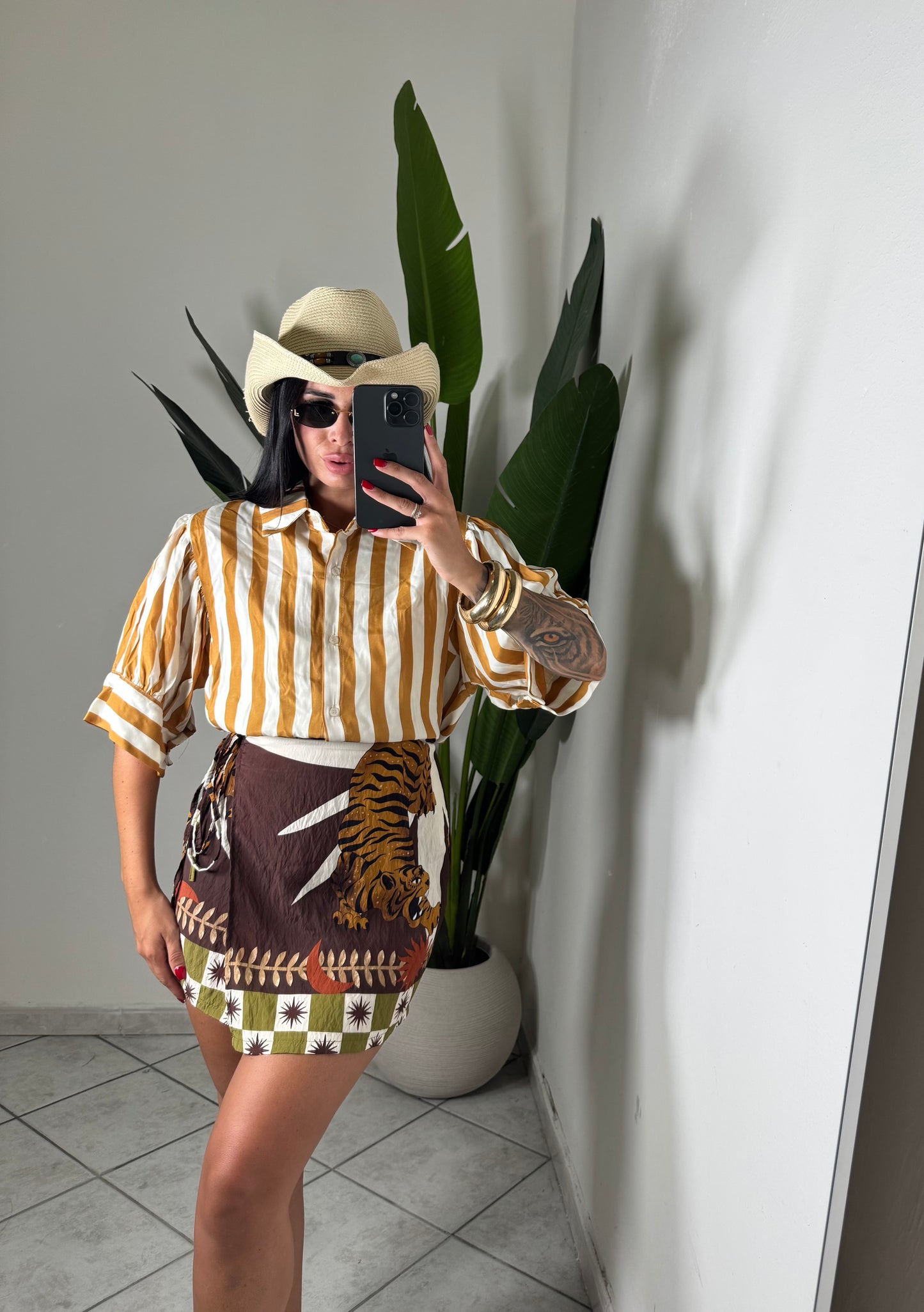 Camicia righe✨bianca senape