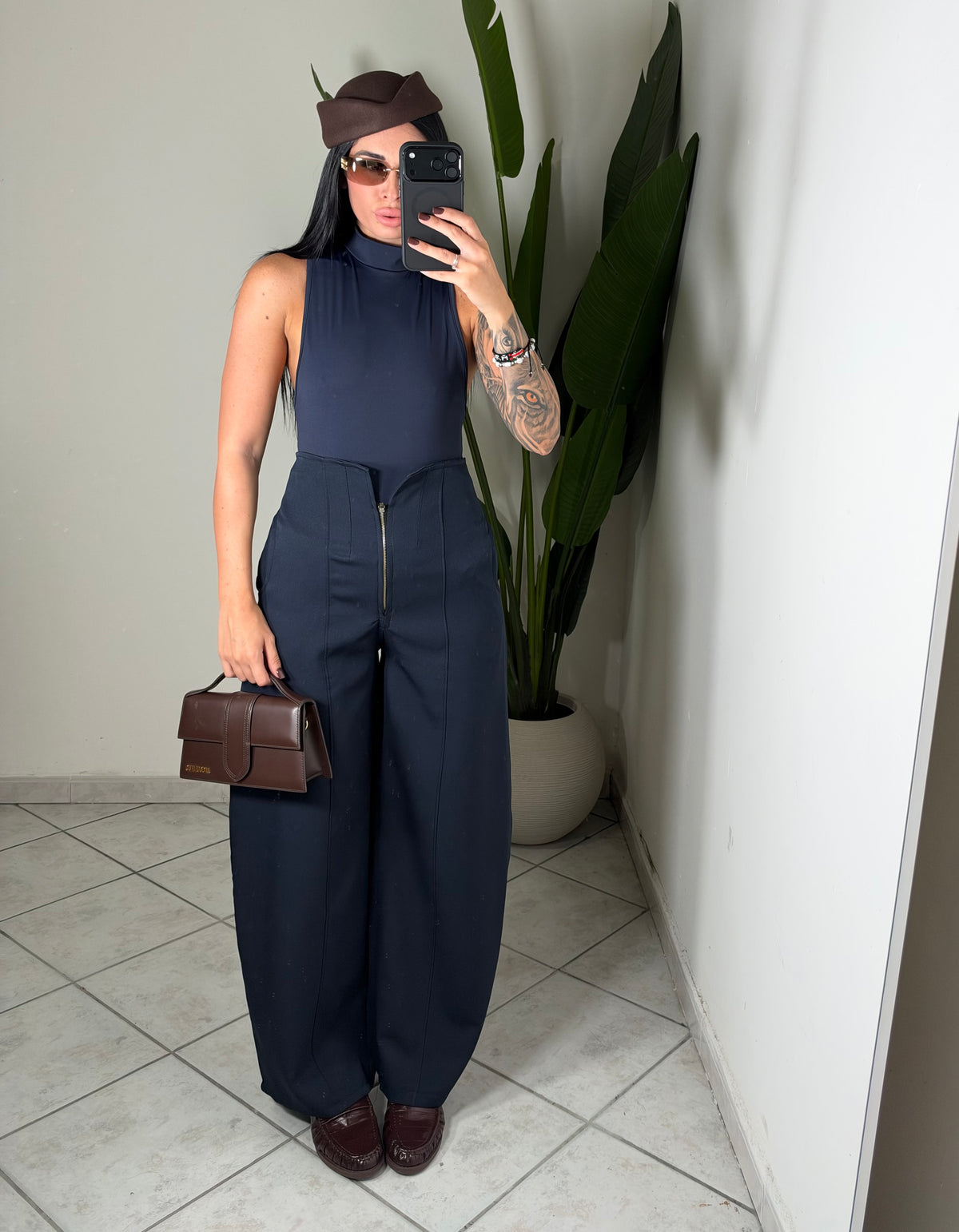 PANTALONE ZIP BLU✨