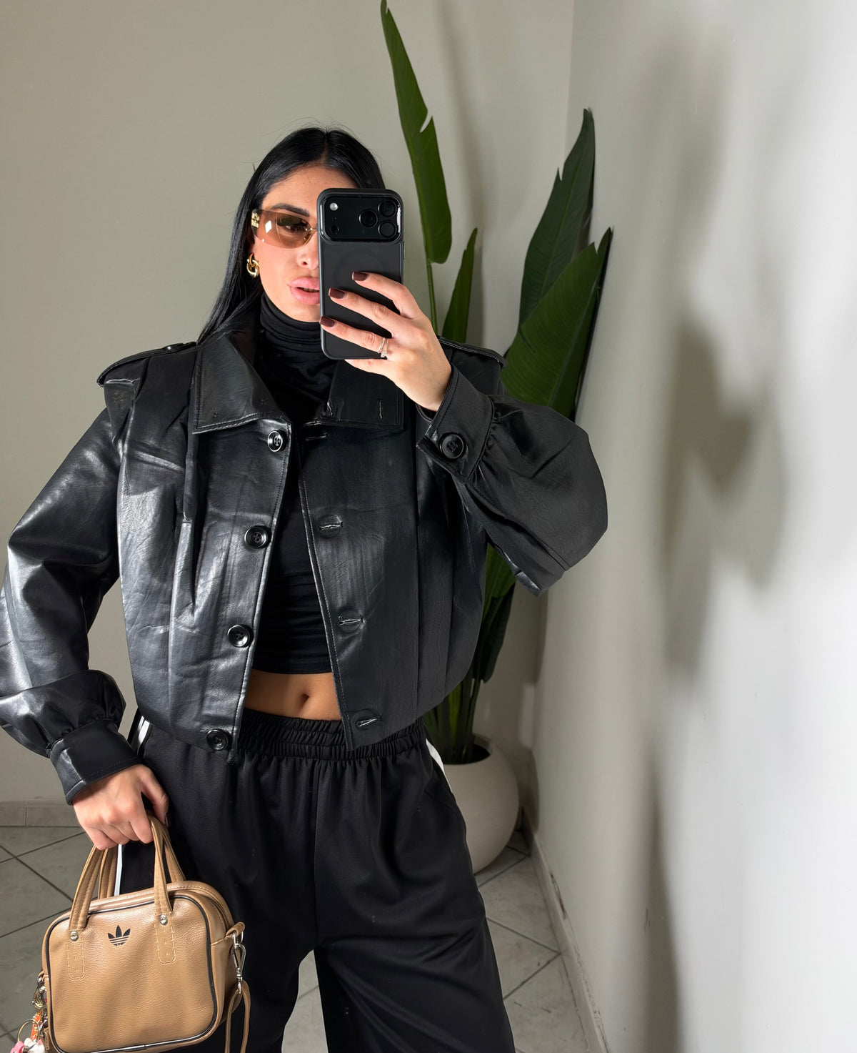 Chiodo eco-pelle ✨nero