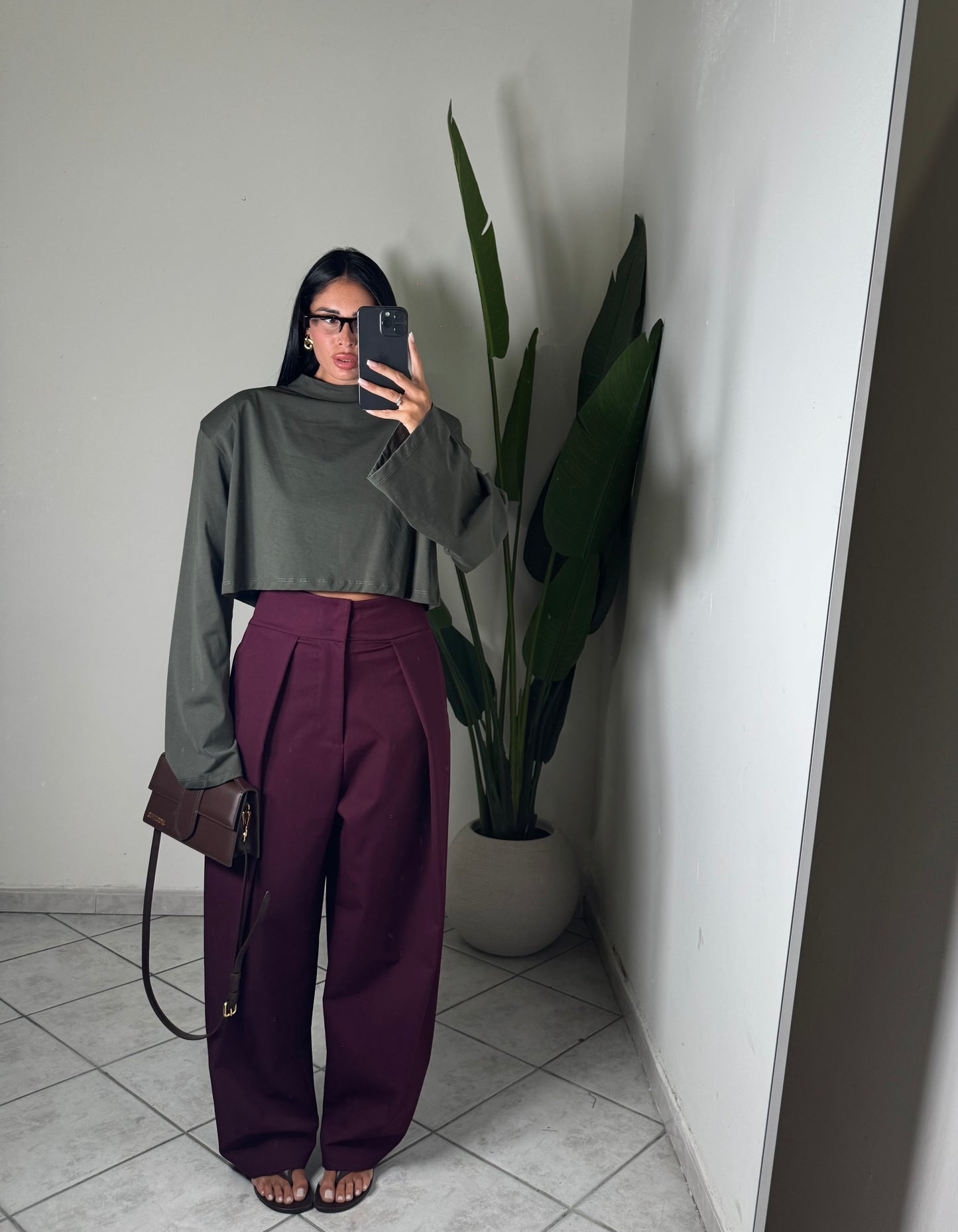 Pantalone JUST WEST ✨Bordó