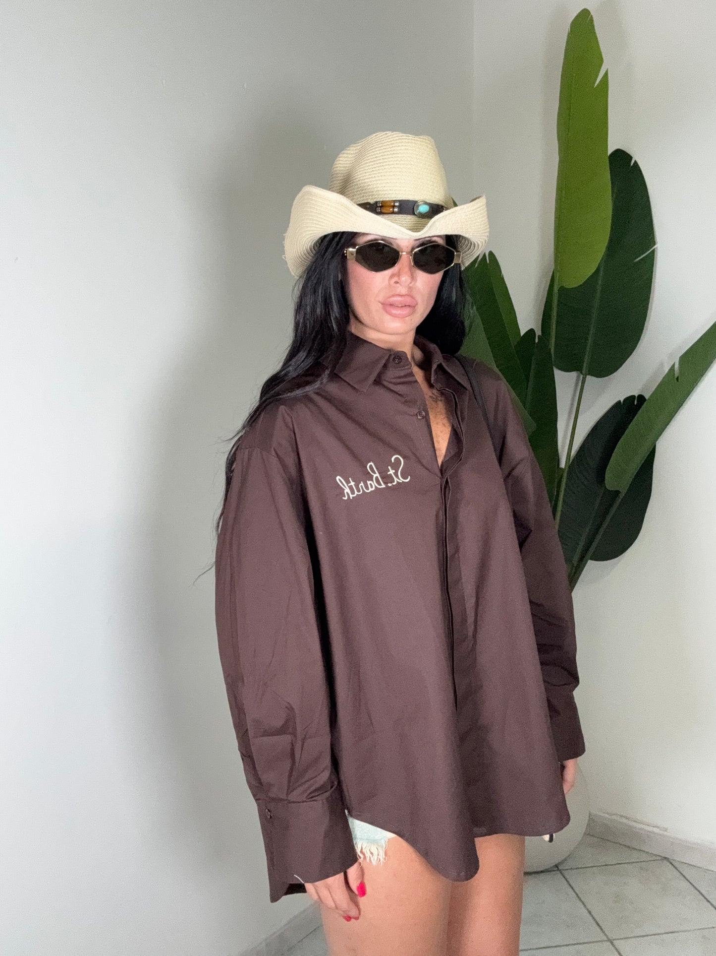 Maxi Camicia ST.BART✨marrone
