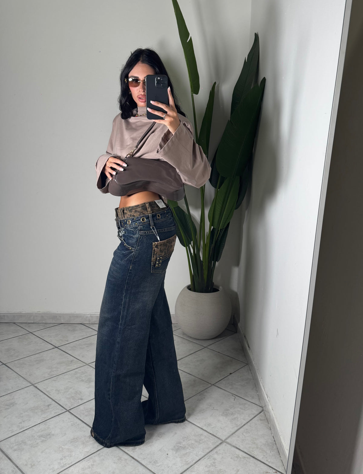 Wide leg doppia abbottonatura animalier ✨