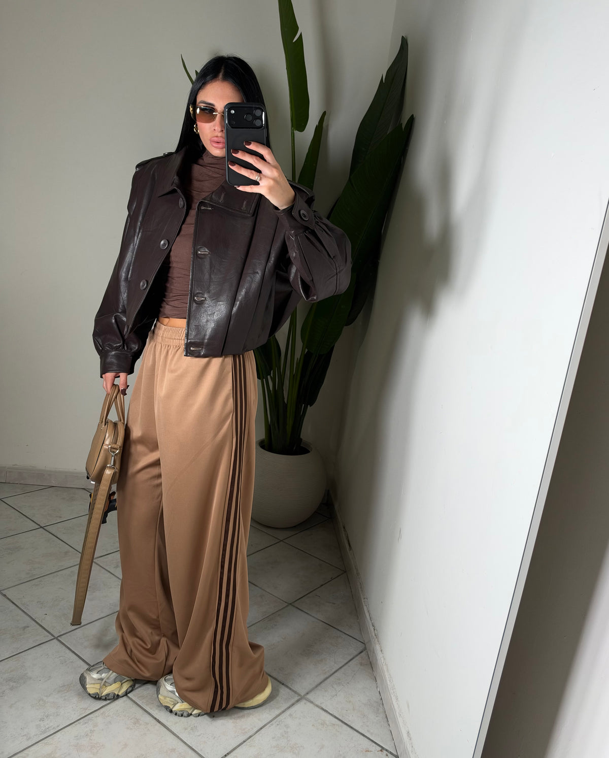 Chiodo eco-pelle✨marrone