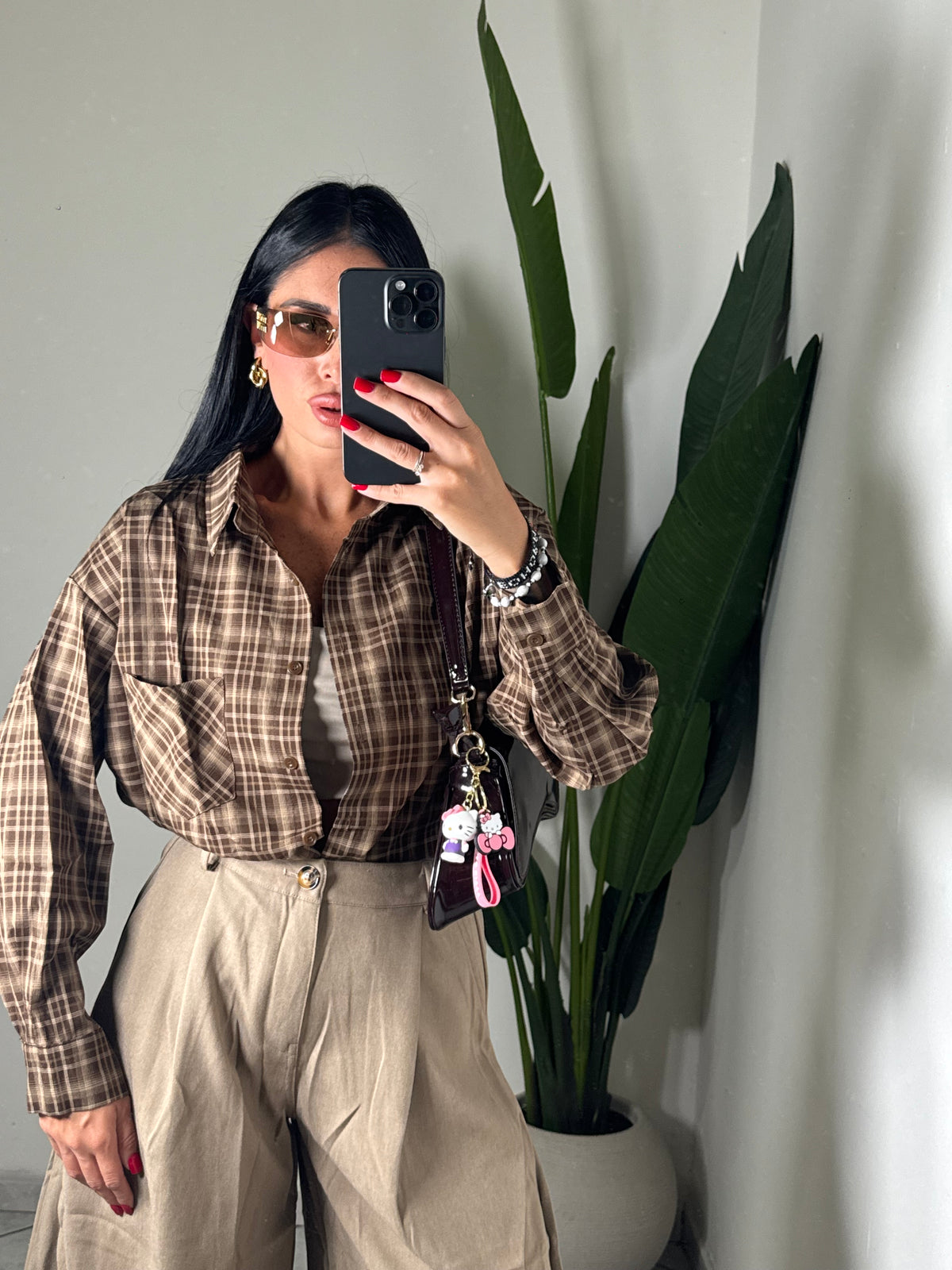 Maxi camicia just west✨marrone