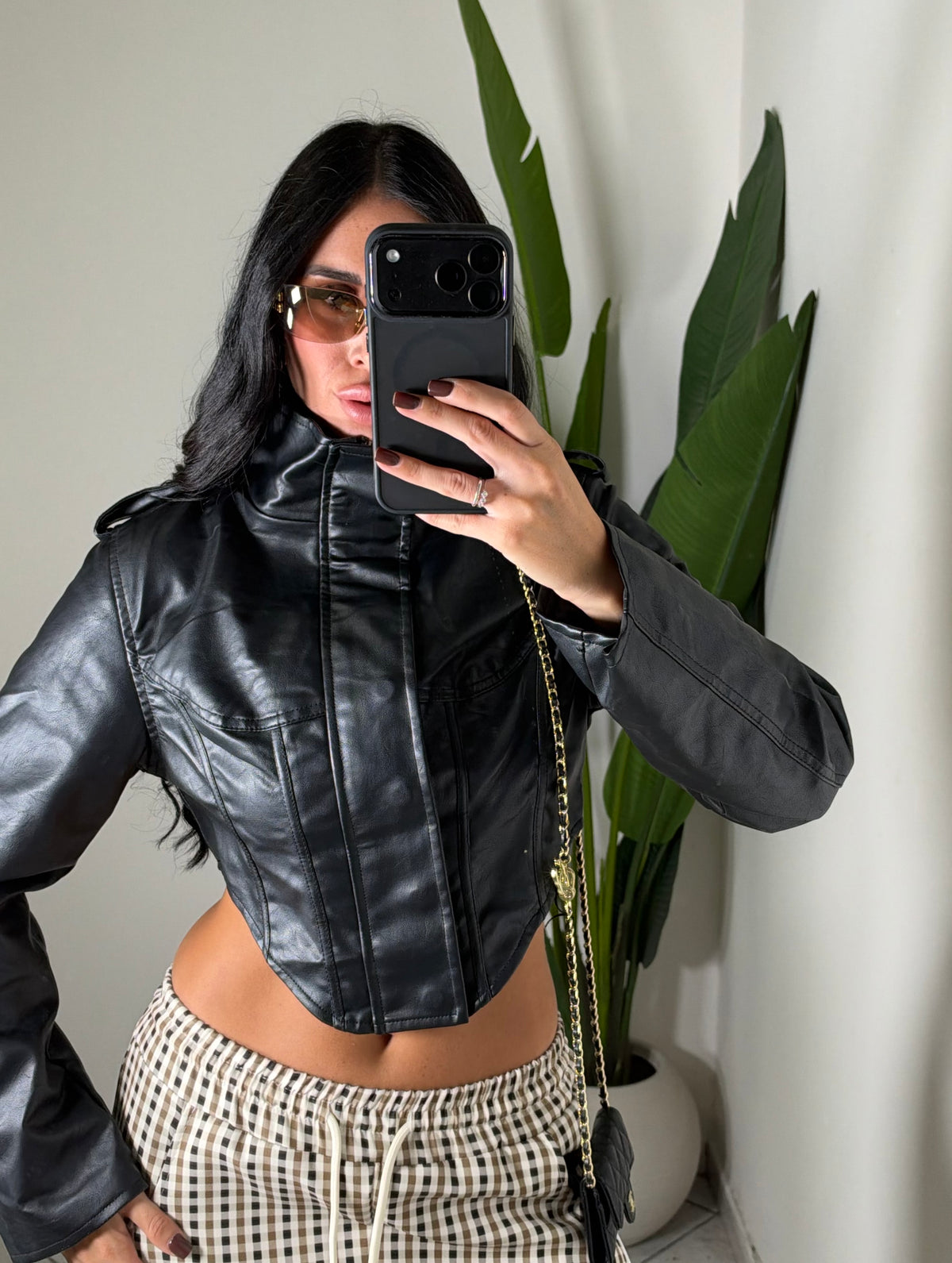 Chiodo crop✨nero