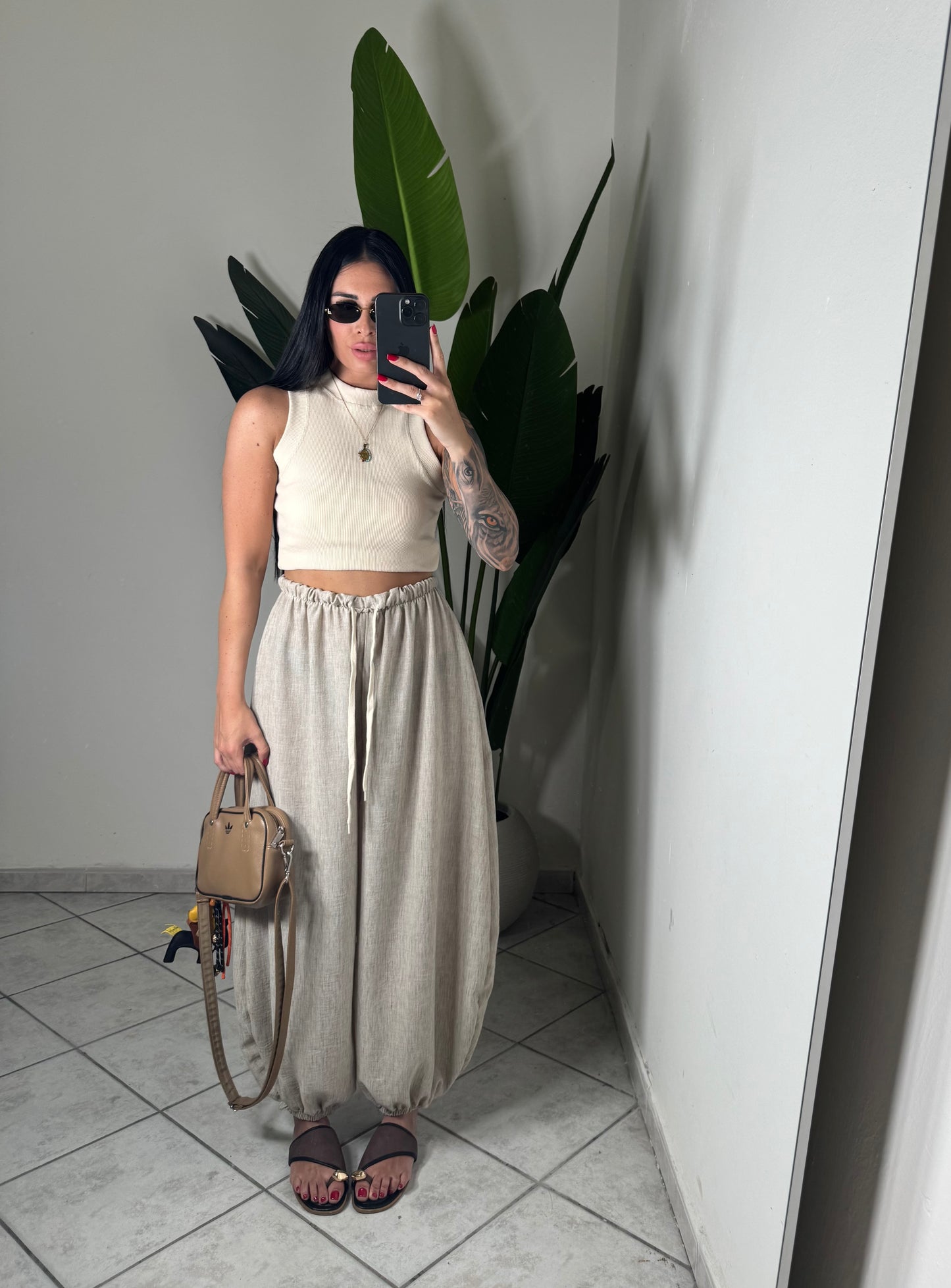 Pantalone lino ballon✨