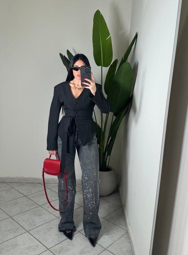 Wide leg grey lux