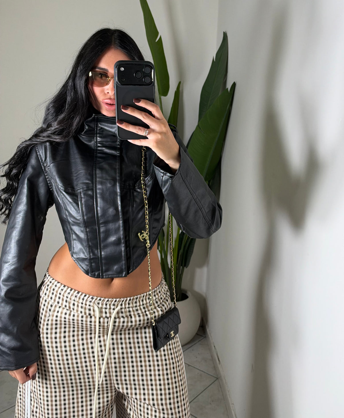 Chiodo crop✨nero
