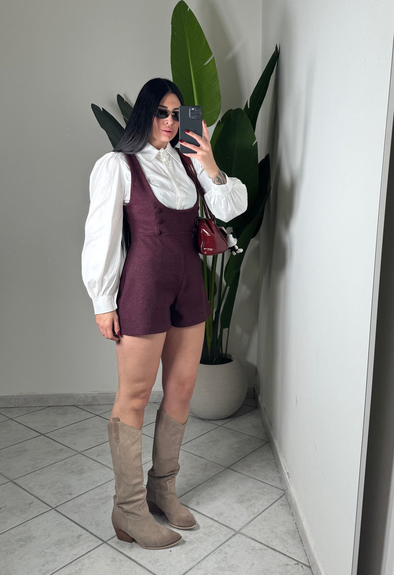 Tutina+camicia✨bordó