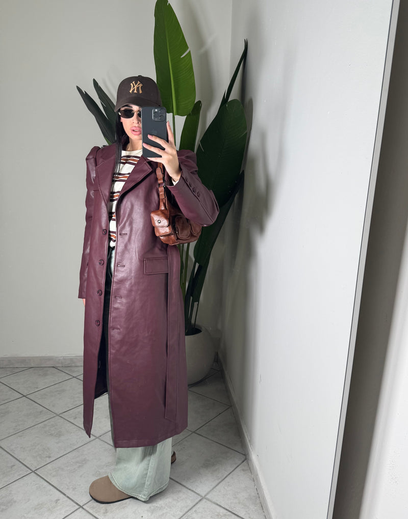 Trench Sandy✨Bordó