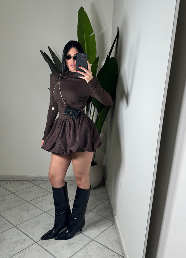 DRESS ballon✨marrone