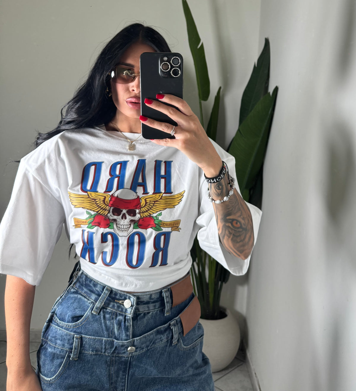 T-shirt crop rock✨