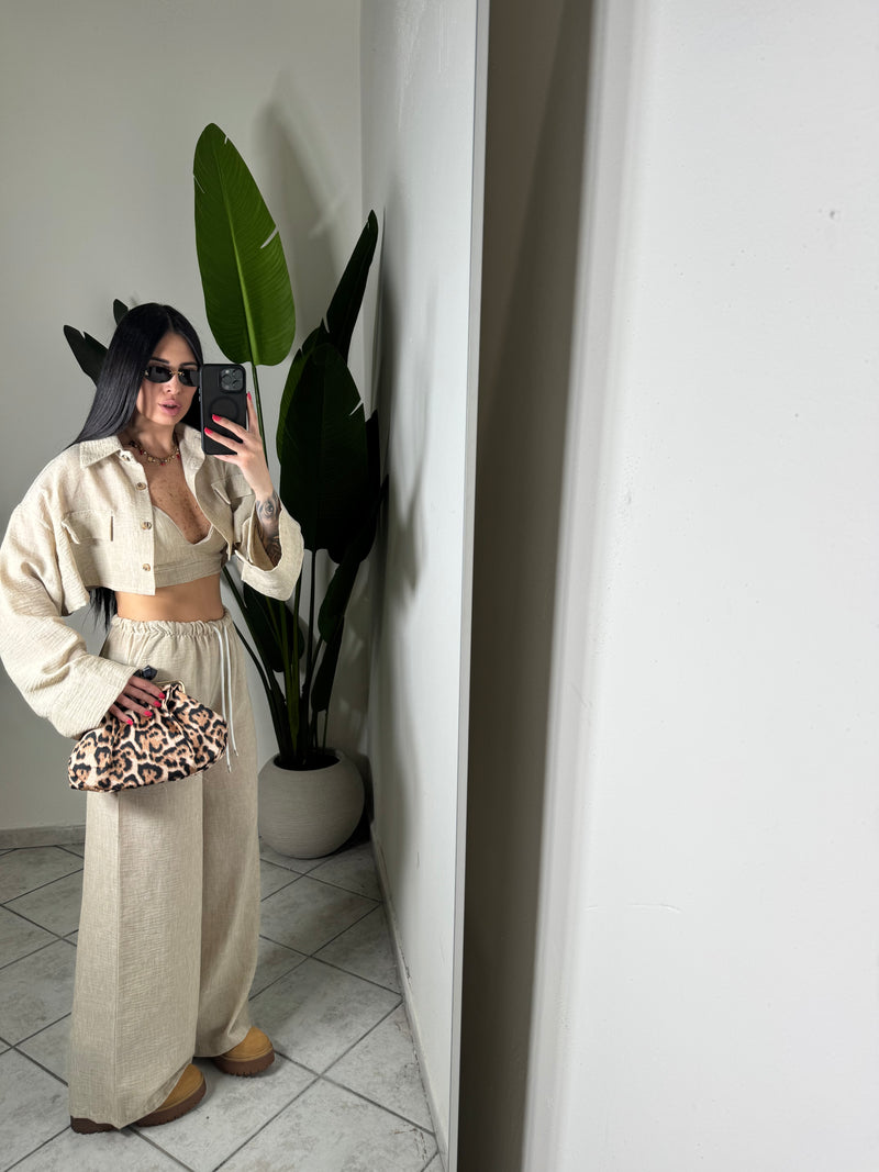Coordinato in lino 3 pezzi✨