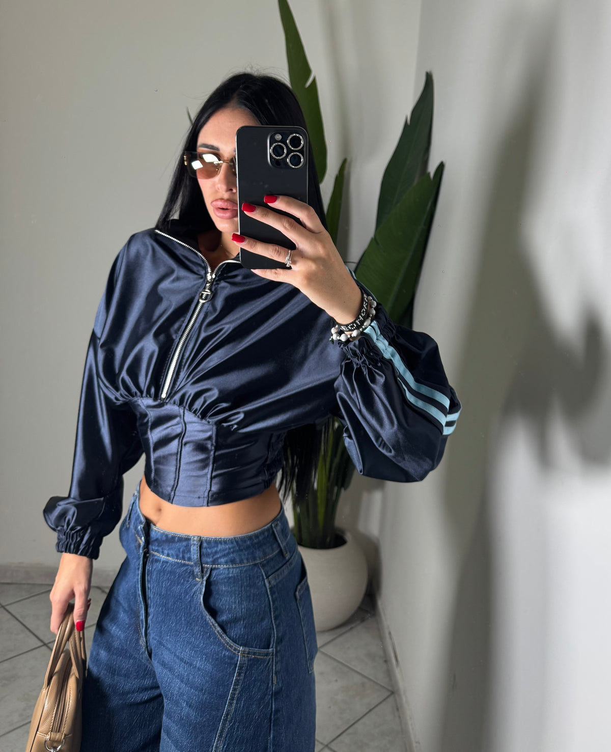 Felpina crop ✨blu