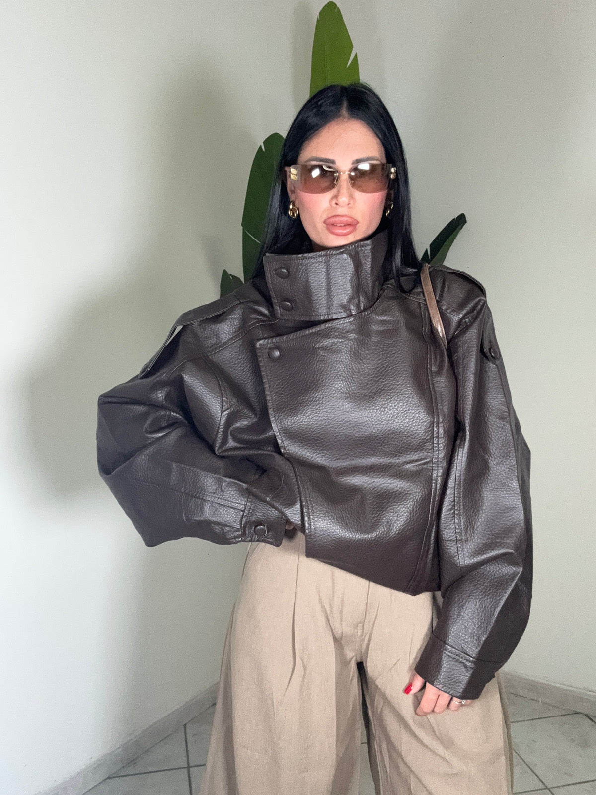 Chiodo over size marrone ✨