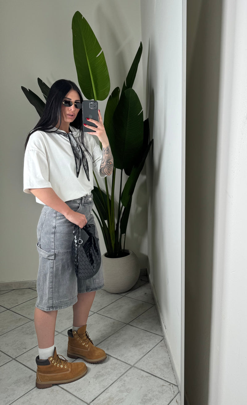 Bermuda baggy grigio✨