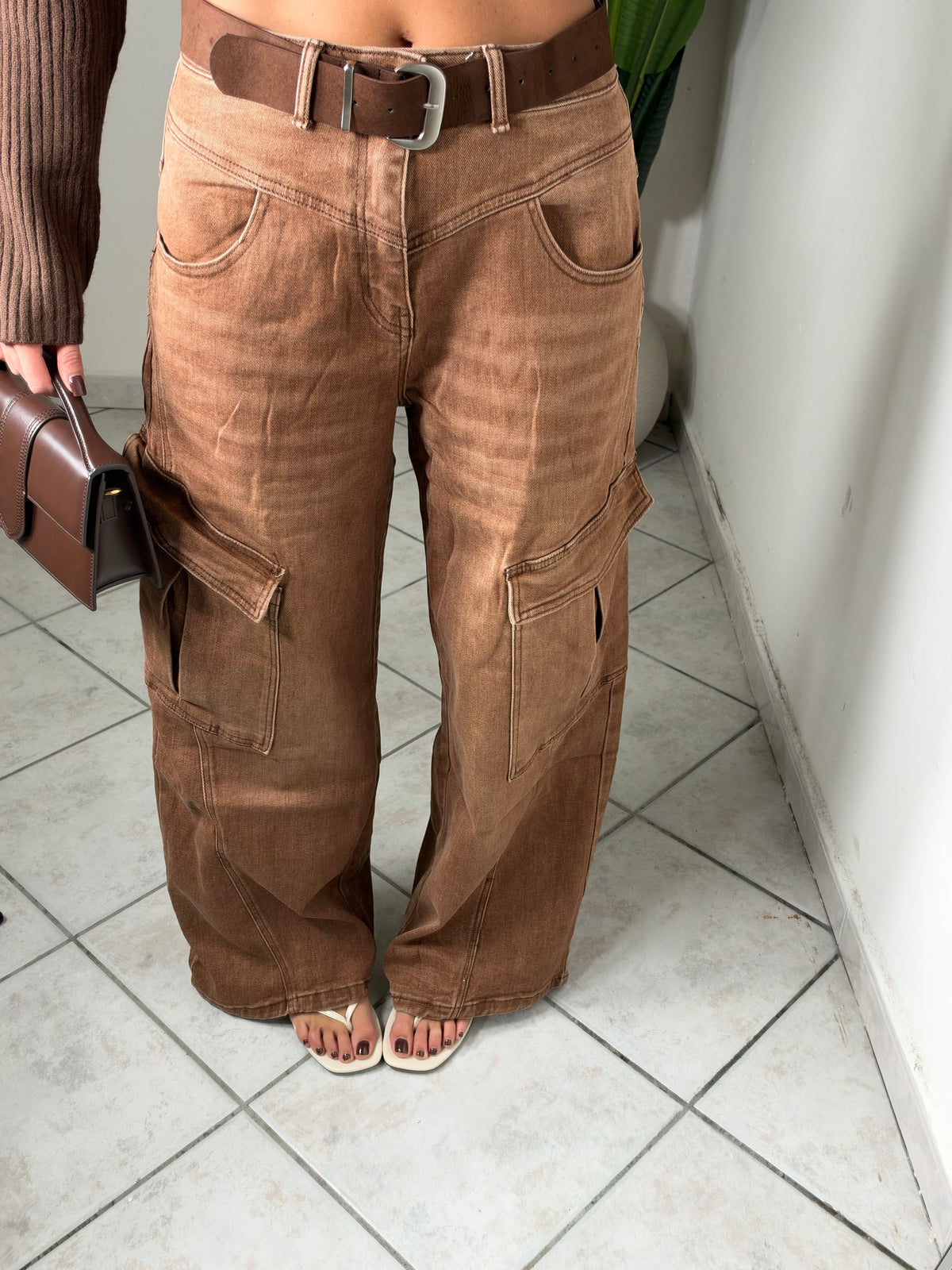 Jeans cargo flex✨con cintura