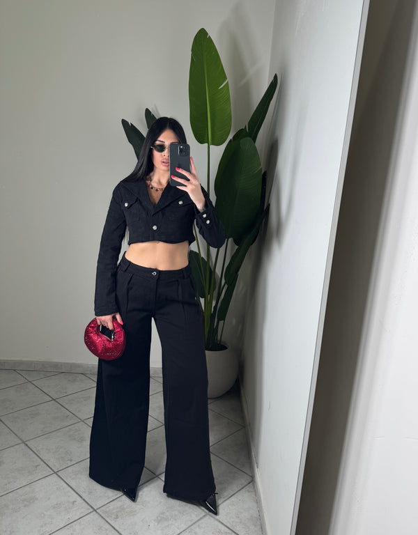 GIUBINETTO CROP MOOD ZARA NERO