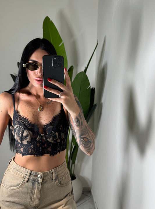 Bralette ricamata✨nera