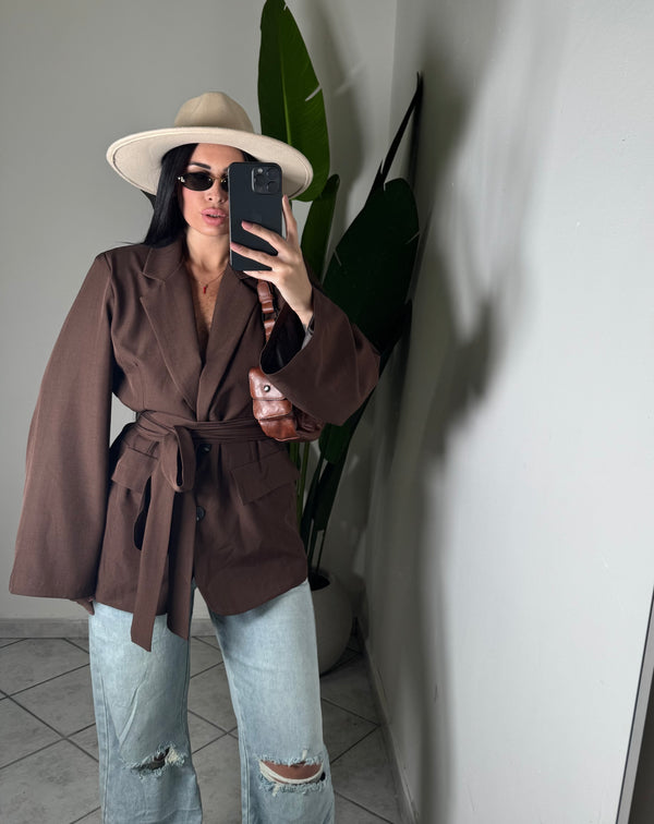 Blazer con cintura✨marrone