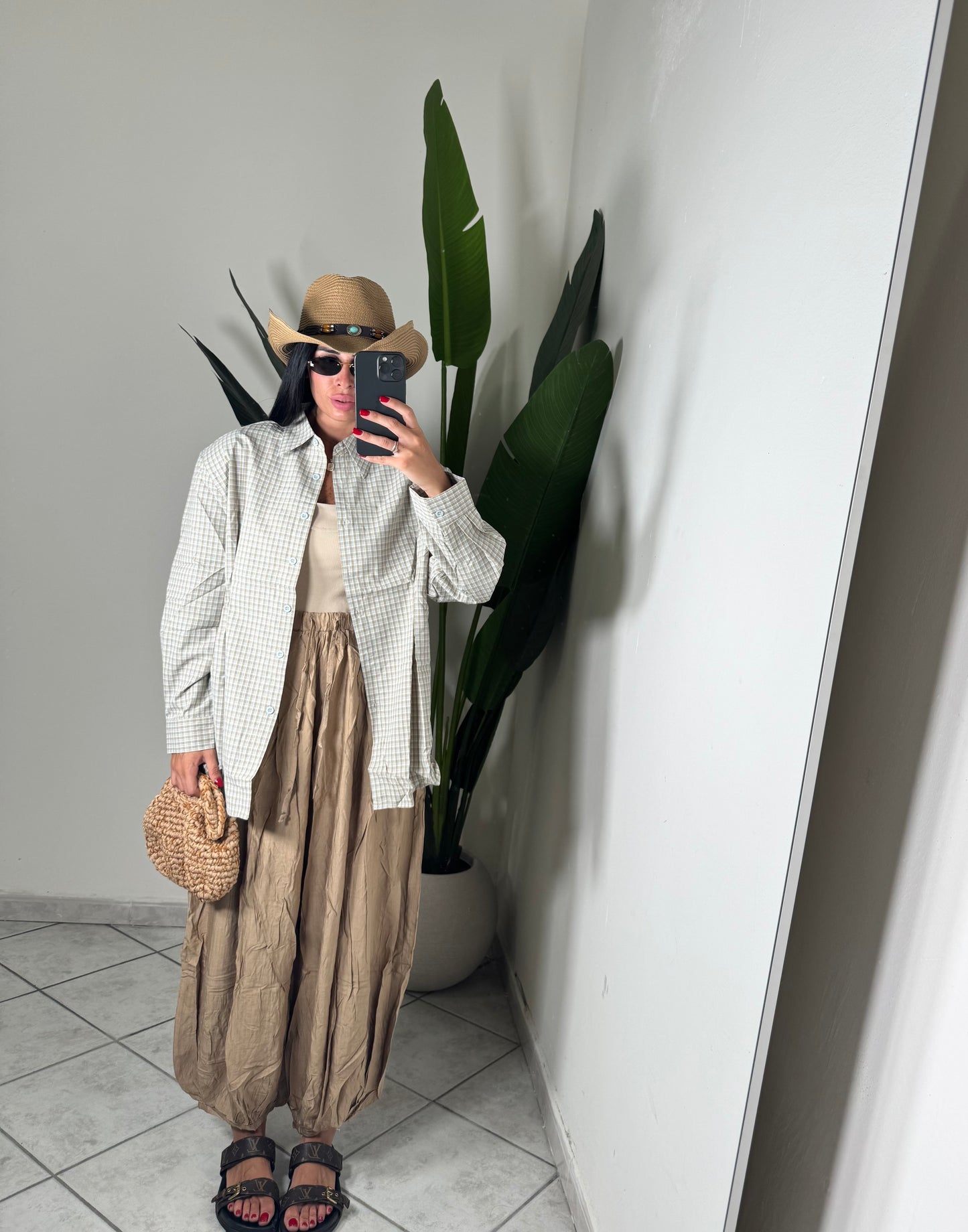 Pantalone ballon lino ✨beige