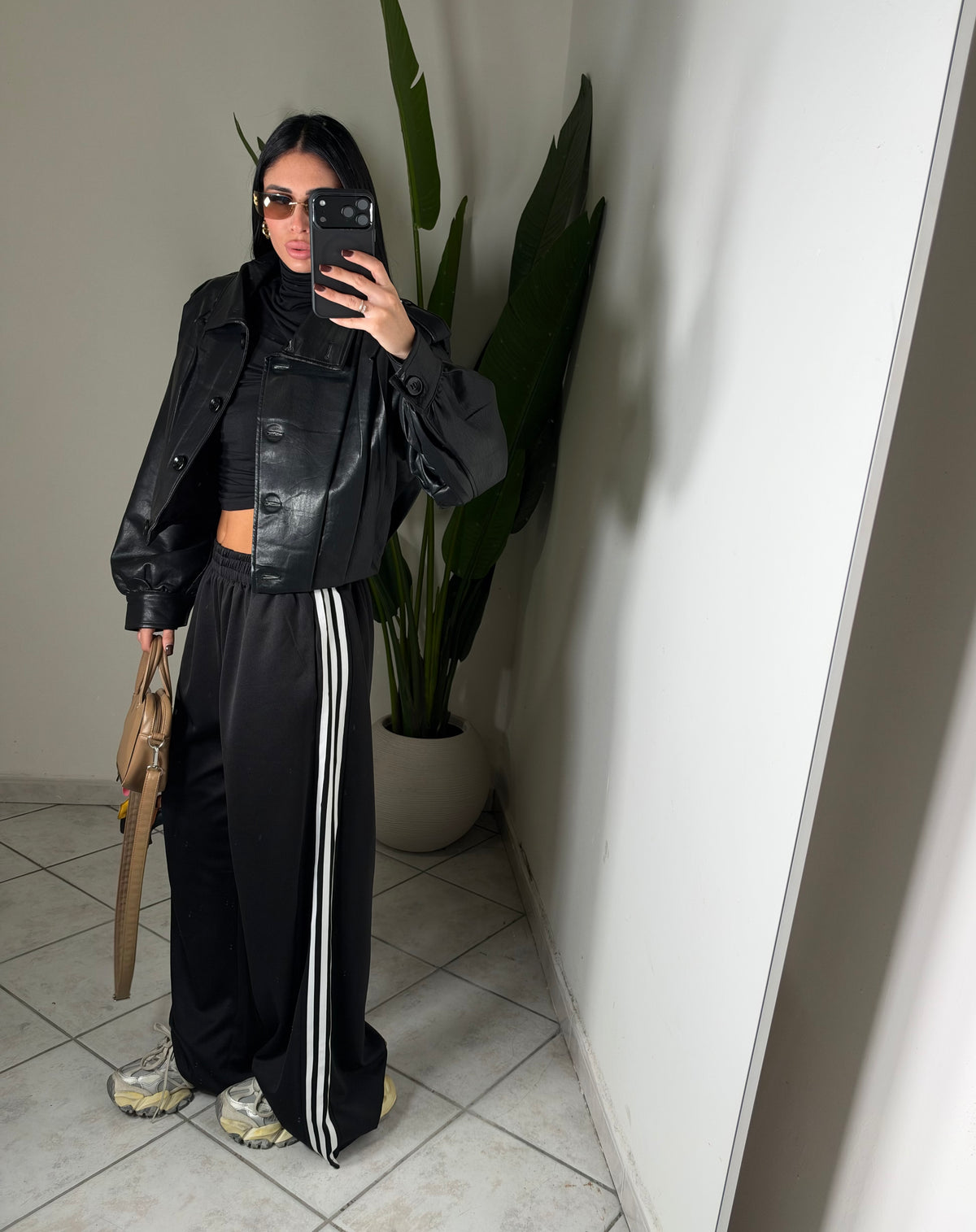 Chiodo eco-pelle ✨nero