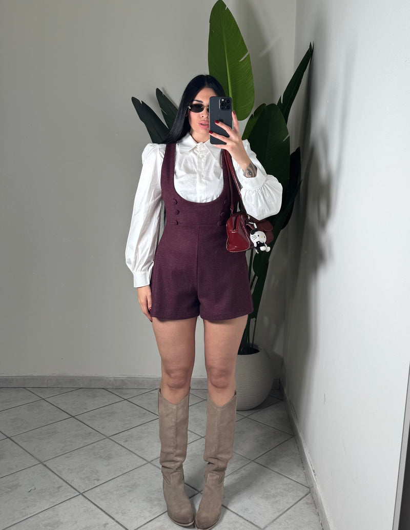 Tutina+camicia✨bordó