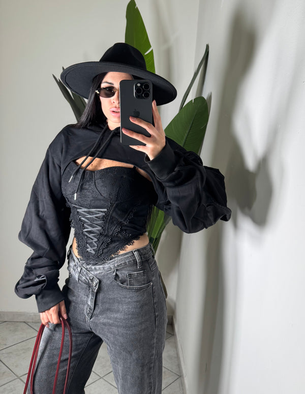 Felpa crop ballon✨