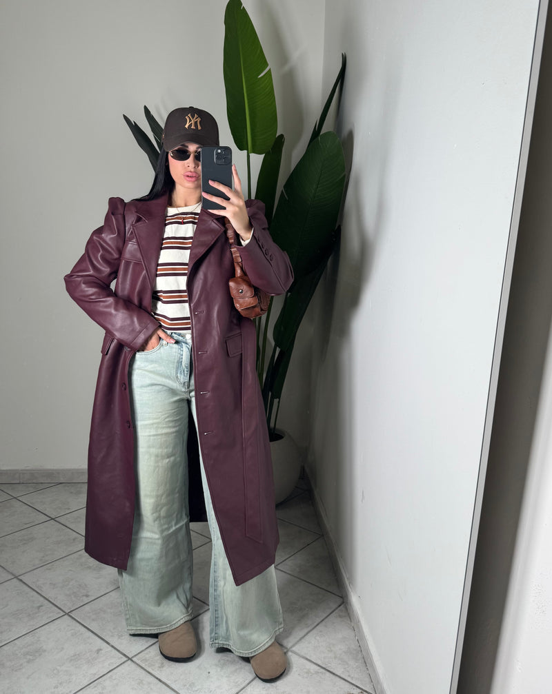 Trench Sandy✨Bordó