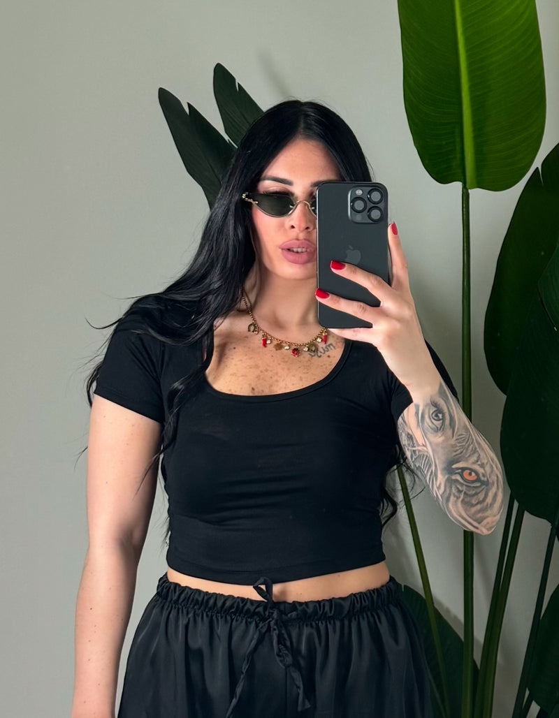 Maglia cotone collo quadrato✨