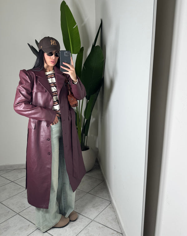Trench Sandy✨Bordó