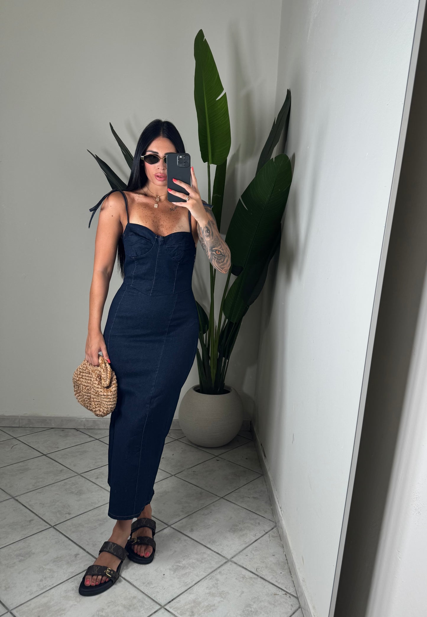 Long dress denim✨