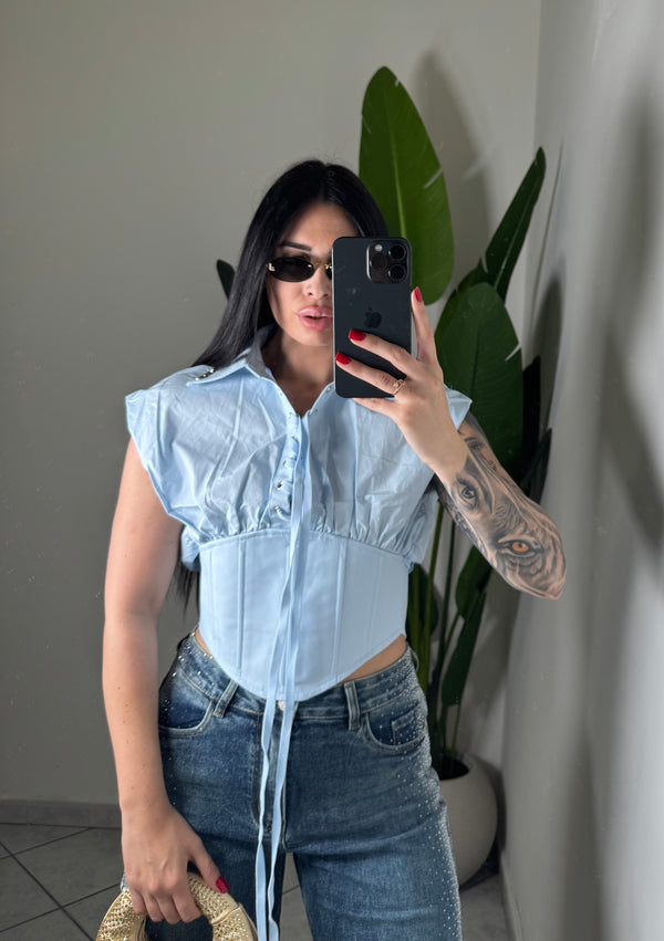 Corpetto harley✨azzurro