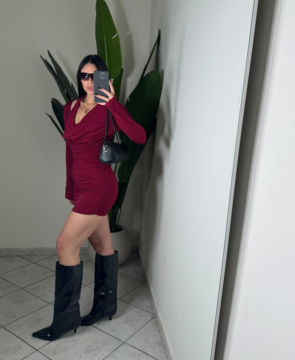 DRESS aury✨Bordó