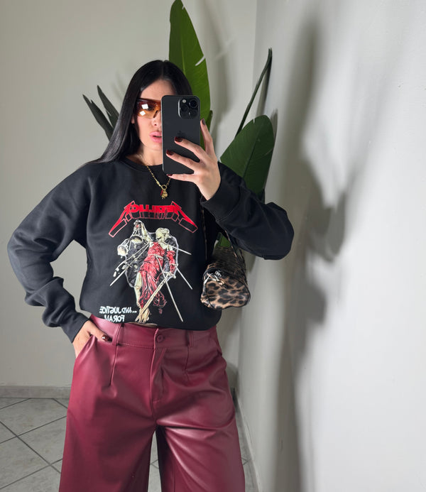 Felpa metallica✨scritta rossa