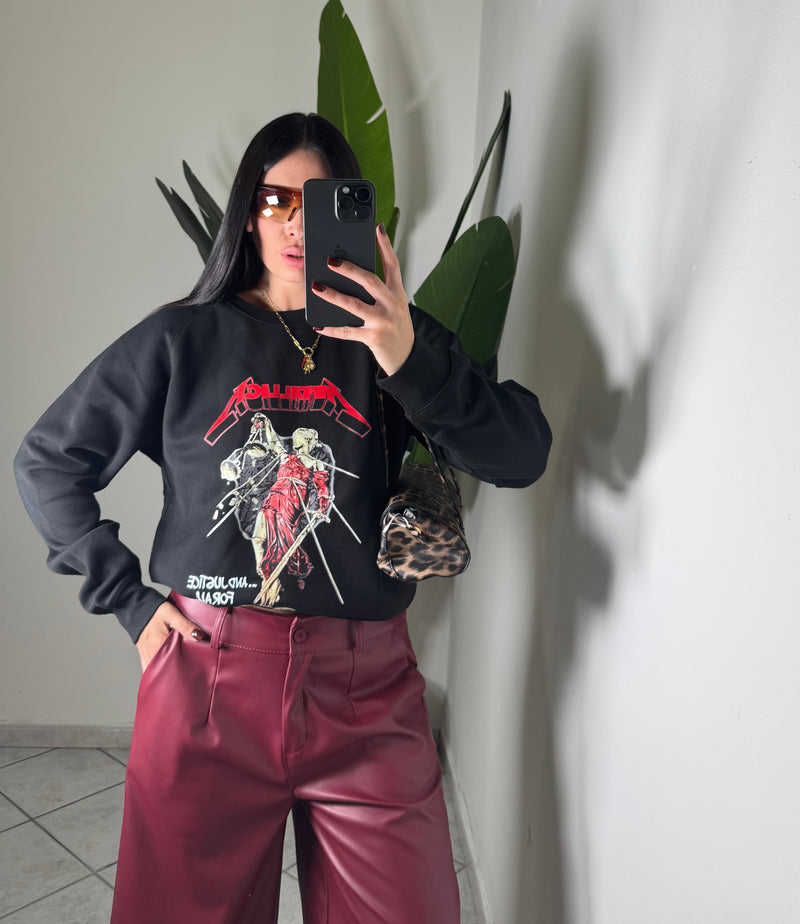 Felpa metallica✨scritta rossa
