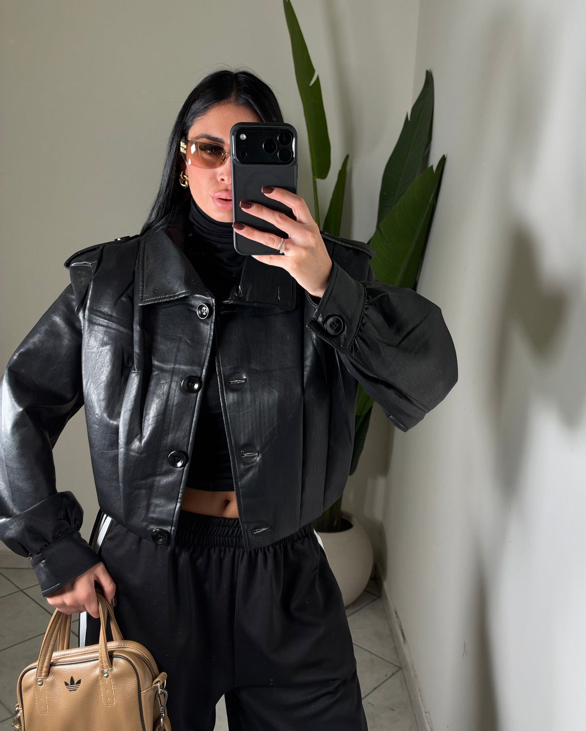 Chiodo eco-pelle ✨nero