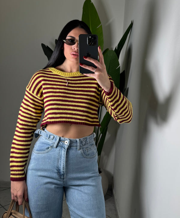 Pull righe crop✨