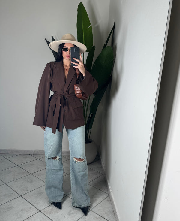 Blazer con cintura✨marrone