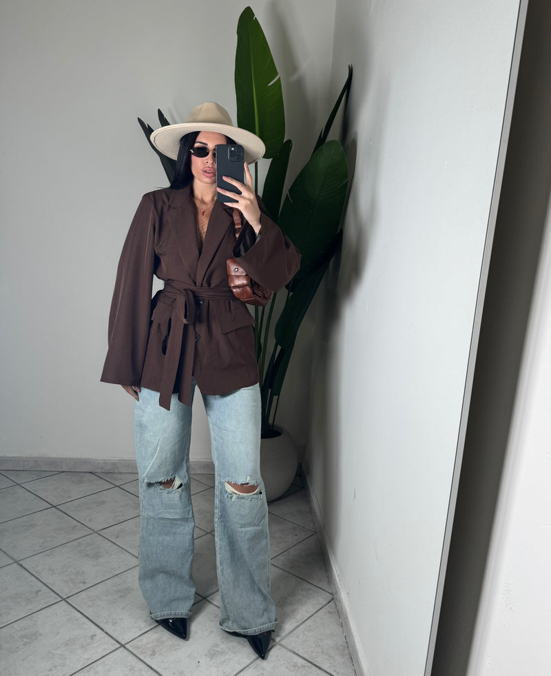 Blazer con cintura✨marrone