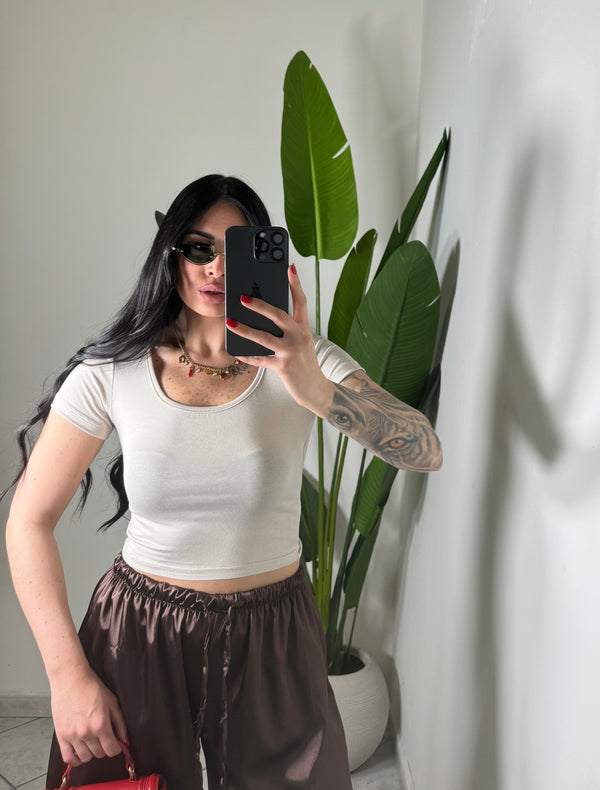 Maglia cotone collo quadrato✨