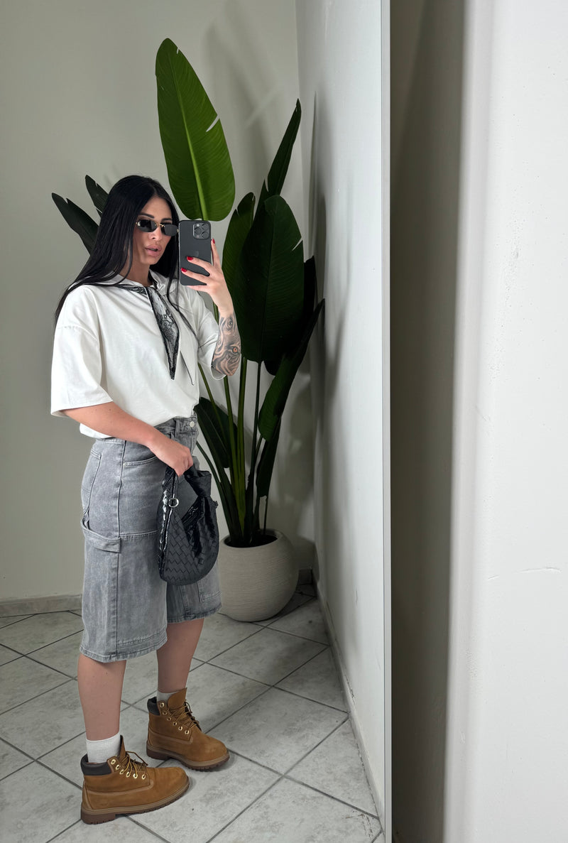 Bermuda baggy grigio✨