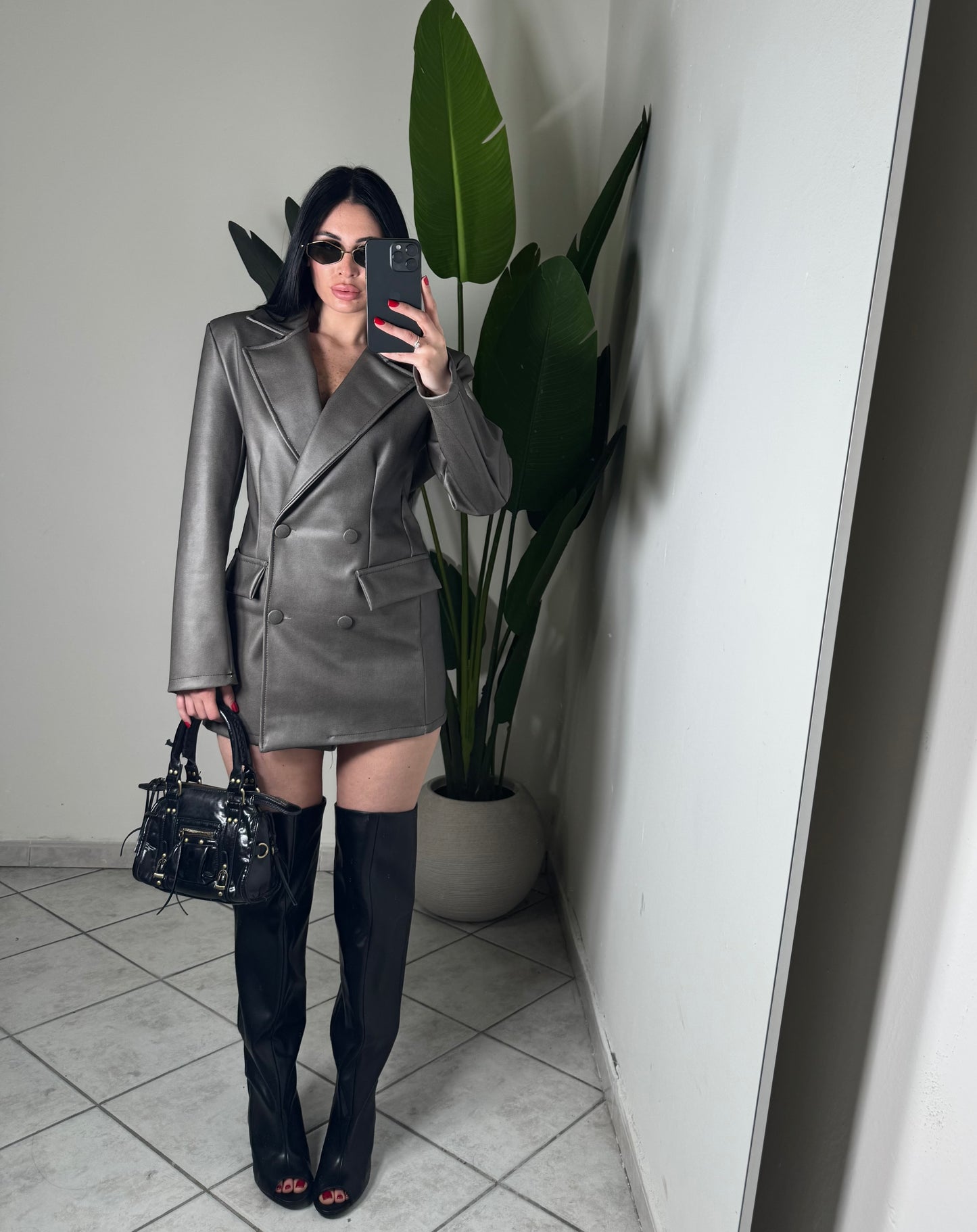 BLAZER DRESS ECO-PELLE✨