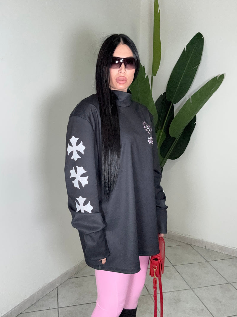 MAXI MAGLIETTONE NERO✨