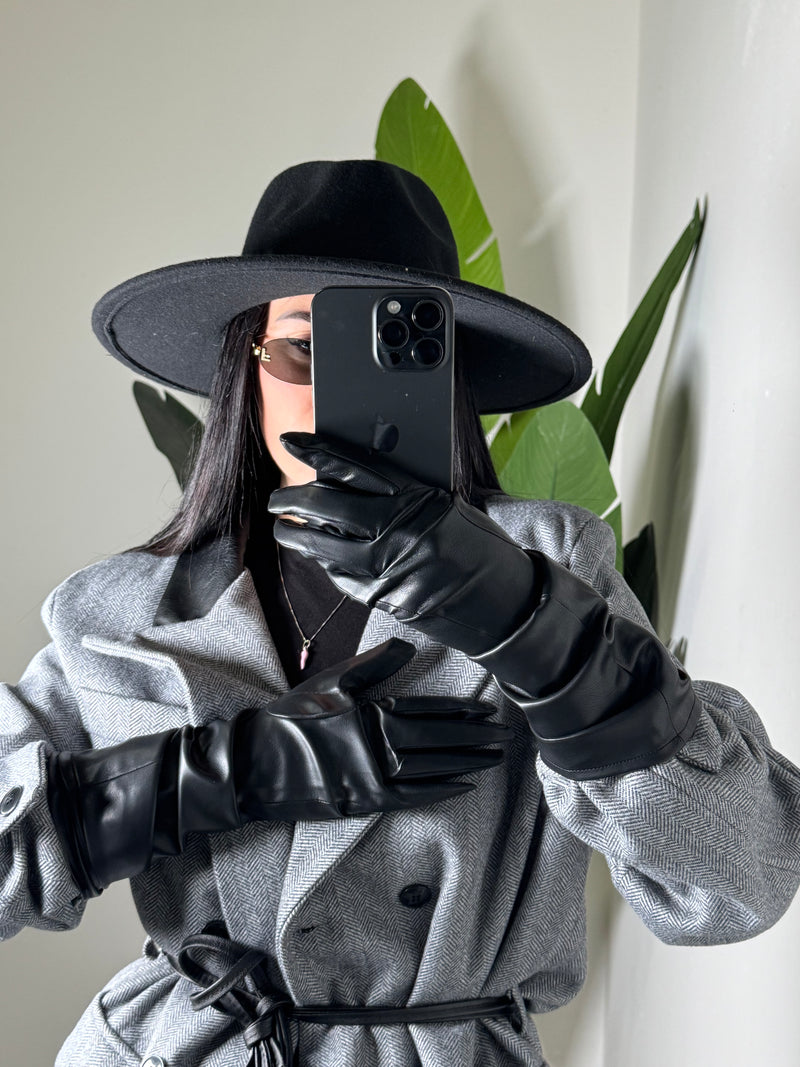 Guanti eco-pelle neri✨