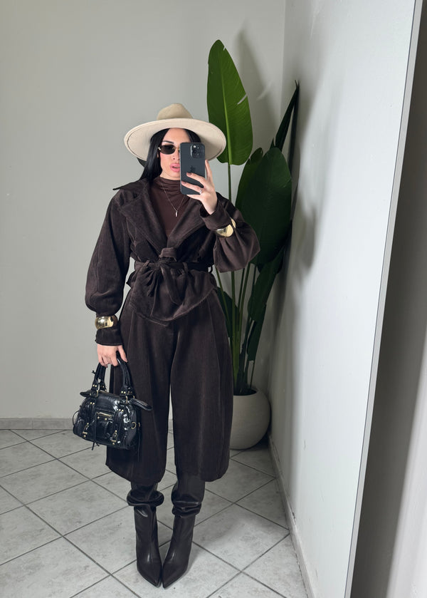 TRENCH JUST WEST✨marrone