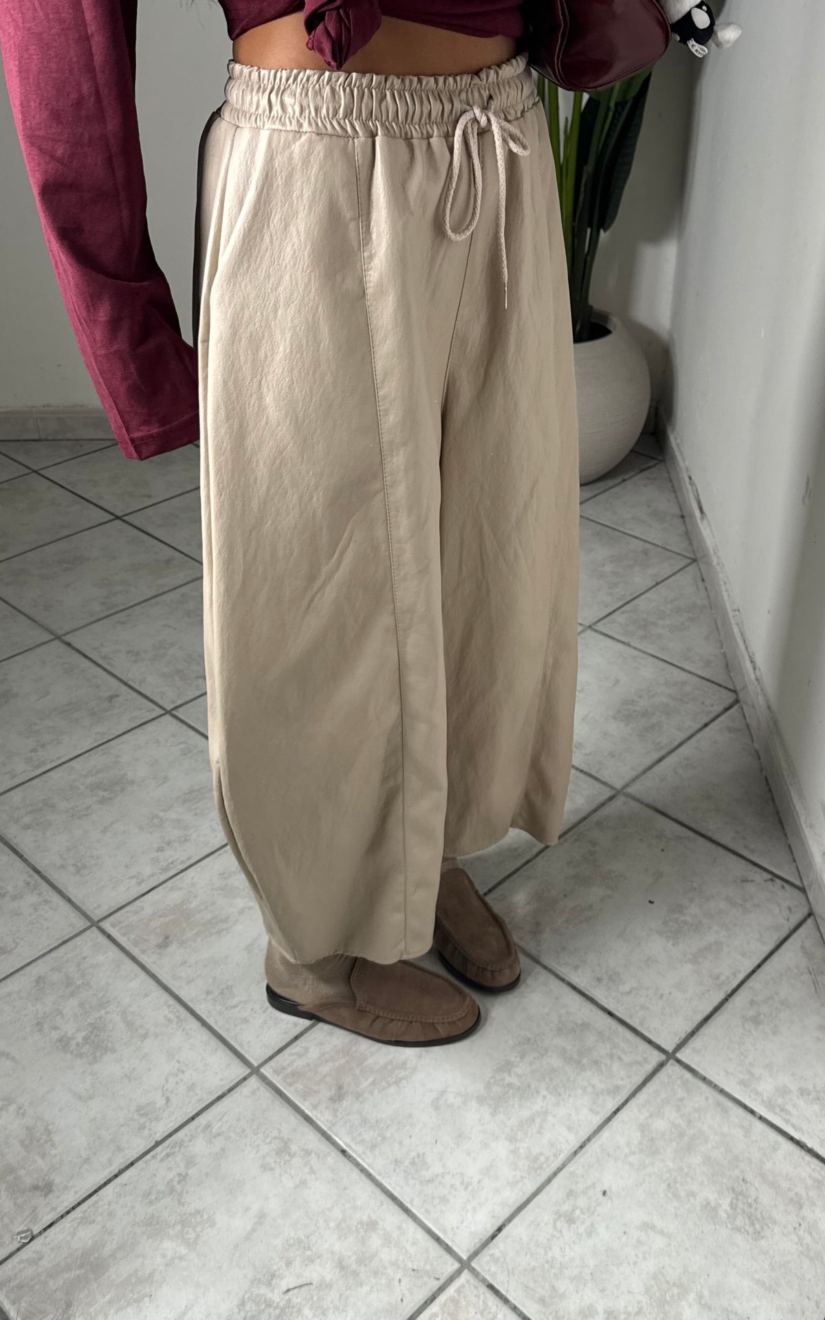 Maxi bermuda eco-pelle✨beige