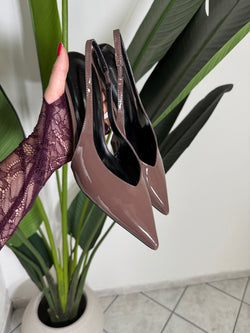 Decoltè in vernice✨marrone