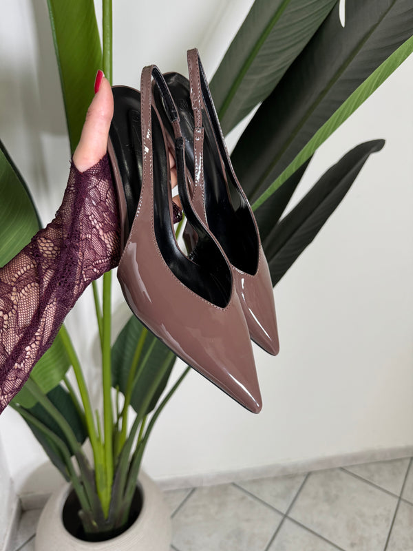 Decoltè in vernice✨marrone